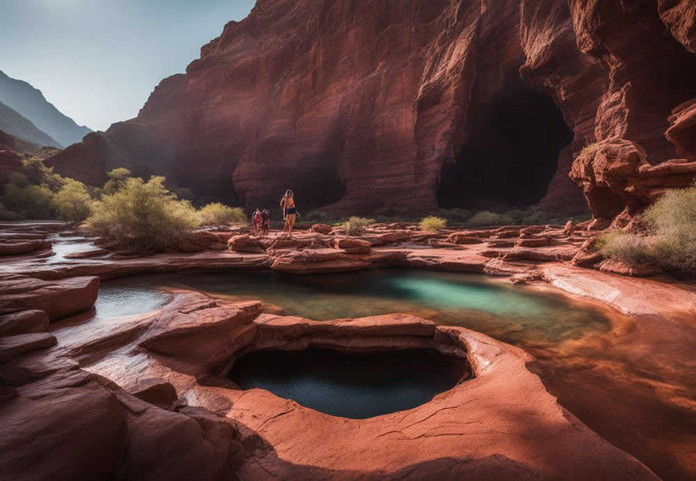 A rock formations in a canyon